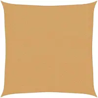 vidaXL Solsegel 160 g/m² fyrkantig sand 2x2 m HDPE