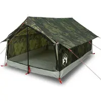 vidaXL Campingtält 2 personer kamouflage vattentätt