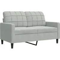 vidaXL 2-sitssoffa ljusgrå 120 cm sammet
