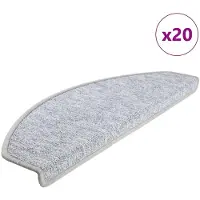 vidaXL Trappmattor 20 st ljusgrå 65x24x4 cm