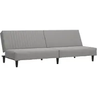 vidaXL Bäddsoffa 2-sits ljusgrå sammet