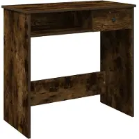 vidaXL Skrivbord rökfärgad ek 80x40x75 cm konstruerat trä