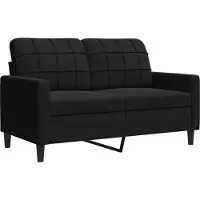 vidaXL 2-sitssoffa ljusgrå Svart 120 cm sammet