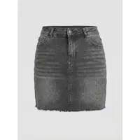 KOROSHI Kjol svart denim