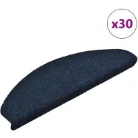 vidaXL Trappmattor självhäftande 30 st marinblå 65x21x4 cm