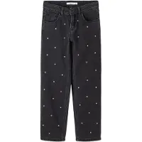 Name It Kids Jeans - Noos - NkfRose - Svart Denim m. Strass - - 12 år (152) - Jeans