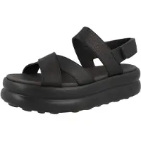 Camper för kvinnor. K201863-001 Lädersandaler Pelotas Flota Up svart (41), Hud, 3 till 5 cm, Kardborreband, Casual
