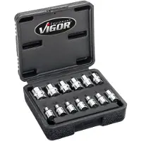 Vigor Hylsnyckelinsats-set metrisk 1/4 V7514/13