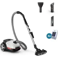 Philips Cylinderdammsugare med påse - XD6122/12 - 900 W - 4 L - Polarvit