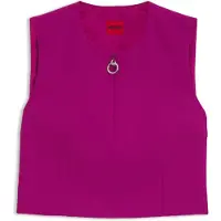 HUGO Sleeveless top with zipped neckline