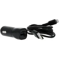 Ginza.se GEAR Laddare 12-24V 1xUSB-A 2,4A Svart Lightning Kabel 1m MFI C89