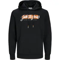 Jack & Jones Sweatshirt 'JJTiley' orange / svart / vit