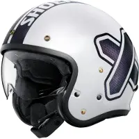 Shoei J.O2 Cross Logo2 TC-6 Jethjälm Vit/Svart S Unisex hvid