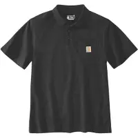 Carhartt Men's Loose Fit Midweight Short-Sleeve Pocket Polo Black