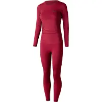 Lenz Merino Damer röd Funktionella Underkläder Set