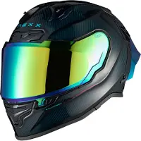 NEXX X.R3R HADAL Integralhjälm Kolfiber/Grön S Unisex sort