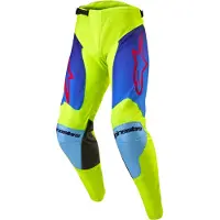 Alpinestars Racer Hoen Crossbyxor Neon gul/Blå/Röd 32 Herrar