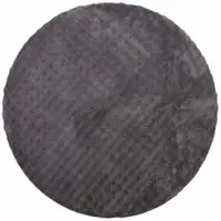 vidaXL Områdesmattor Rund SIROLO Antracit Ø 200 CM Polyester