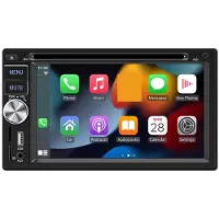 Zandona 6.2-Tums för Android Auto Trådbunden Telefon 2Din Stereospelare med Skiva DVD CD Mp5 Multimedia Carplay S4800 Bilradio