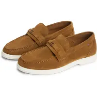 Tommy Hilfiger Flag Plaque Suede Loafers