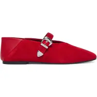 Tommy Hilfiger Tommy Jeans Suede Buckle Square Toe Ballerinas