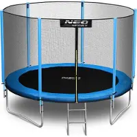 Neo-Sport 8 fot / 252 cm studsmatta med utomhusnät och stege