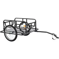 vidaXL Cykelvagn 130x73x48,5 cm stål svart