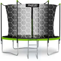 Neo-Sport 10 fot / 312 cm trädgårds-batuts med innertäcknät och -kuddar