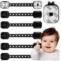 Ricokids “” 798202 låsskydd för skåp, 6 st, svarta
