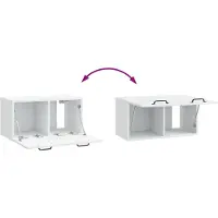 vidaXL Väggmonterad TV-bänk Vit 59,5 x 31 x 30 cm Konstruerat trä