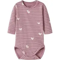Name it Body l/ä - NbfVandora - Lilas/Hearts - - 1½ år (86) - Body L/Ä