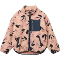 Liewood Fleecejacka - Teddy - Nolan - MEGA Cherry Heart/Rosey - - 9 år (134) - Fleecejacka