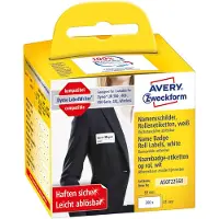 Avery Etikettrulle 41 x 89 mm Folie Vit 200 st Repositionerbart AS0722560 Namn-etiketter