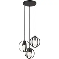 VIOKEF Hänglampa Malou, dimbar, Svart, Vardagsrum / matsal, Metall, Pendellampa