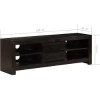 vidaXL TV-bänk massivt akaciaträ 120x30x40 cm mörkbrun