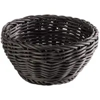 Aps Brödkorg Ø16x8 cm rund kraftig flätad PP svart (st.)