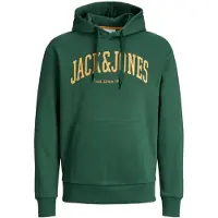 Jack & Jones Sweatshirt 'JJEJosh' gul / mörkgrön