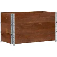 vidaXL Odlingslåda brun 100x50 cm massiv furu
