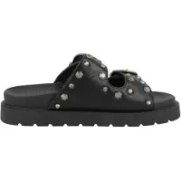 Buffalo Raya Ari West Läder Kvinnors Svarta Sandaler
