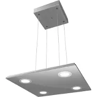 NABER Pendellampa Pano, dimbar, Aluminium / grå / zink, Vardagsrum / matsal, Rostfritt stål, Modern