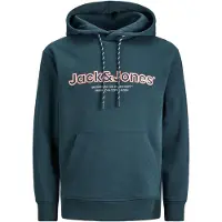 Jack & Jones Sweatshirt 'JORLakewood' petrol / persika / svart / vit
