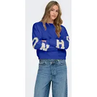 ONLY Sweatshirt royalblå / vit