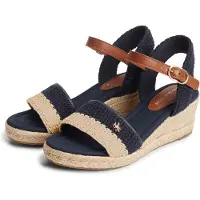 Tommy Hilfiger Logo Plaque Woven Wedge Heel Espadrilles