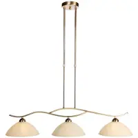 Steinhauer Glas pendellampa Anthea, dimbar, Brun / mässing, Vardagsrum / matsal, Metall, Pendellampa