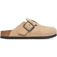 Birkenstock för män. 1031573 Sandaler i läder Boston Wire Buckle (Smal passform) sand (43), Beige, Karta, Nobuck, Spänne, Casual