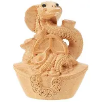 Typecat Kinesisk Ormstaty Handsnidad Trä Feng Shui Dekorationsstaty Lycka Till Rikedom Djurskulptur