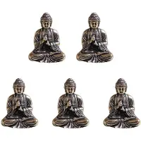 Tlily 5X Buddha Staty Brons Buddha Staty Kinesisk Buddhism Ren Koppar Brons Sakyamuni Buddha Staty