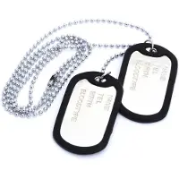 Tlily Halsband Kedja HäNge 2 Plattor Identitet Dog Tag Legering Mode MäN