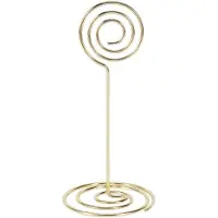 Tlily 12-Pack Bordsnummer KorthåLlare FotohåLlarstäLl Placera PappersmenykläMmor, Cirkelform (Guld)
