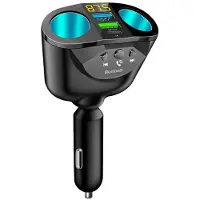 Kepptory 66W USB Typ C MP3-Spelare Billaddare En-Till-Fyra FM-Sändare QC 3.0 Snabbladdning Billaddare